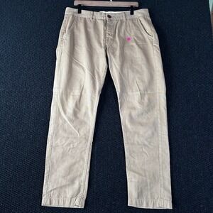 The West is Dead Men's Khaki Cotton Chinos Pants Made in USA Size 34x30